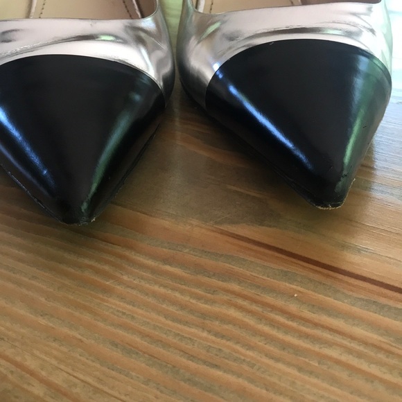 Prada Silver and Black Heels Authentic - Picture 6 of 8